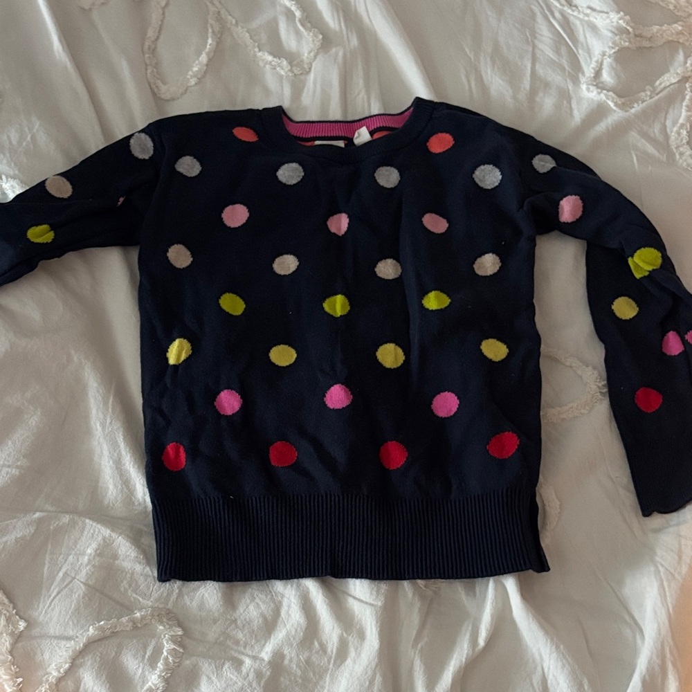 GAP Kids Polka Dot Sweater - Navy with Multicolor Dots